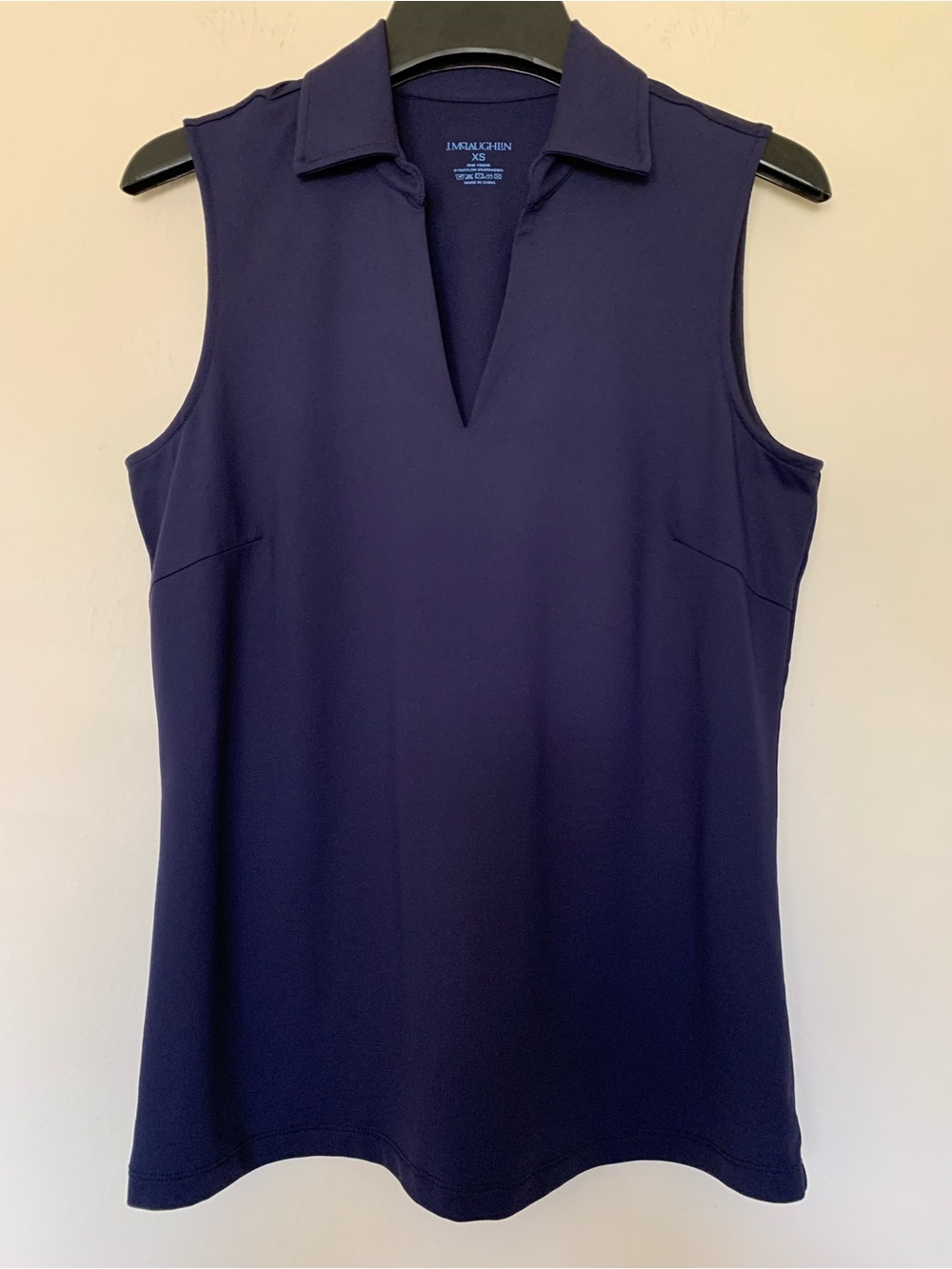 New J McLaughlin Aida Sleeveless Navy V-Neck Top Size XS